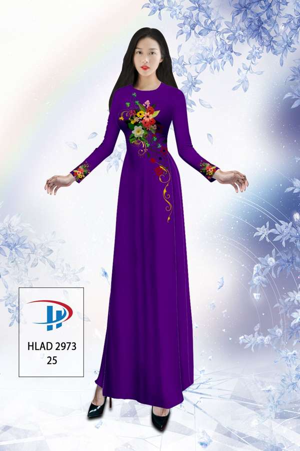 Vải Áo Dài Hoa In 3D Thiết Kế 2021 AD HLAD2973 62 Vải Áo Dài Hoa In 3D Thiết Kế 2021 AD HLAD2973