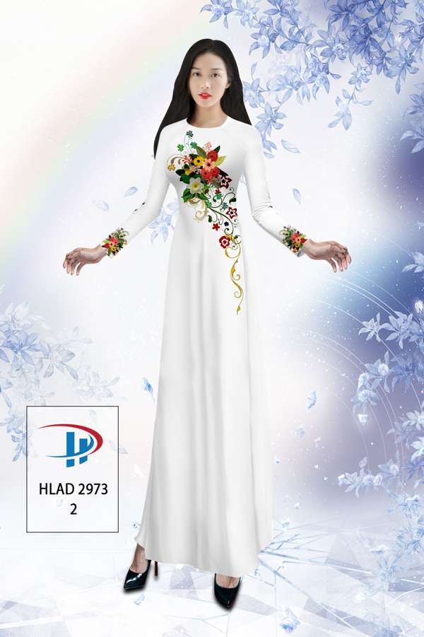 Vải Áo Dài Hoa In 3D Thiết Kế 2021 AD HLAD2973 65 Vải Áo Dài Hoa In 3D Thiết Kế 2021 AD HLAD2973