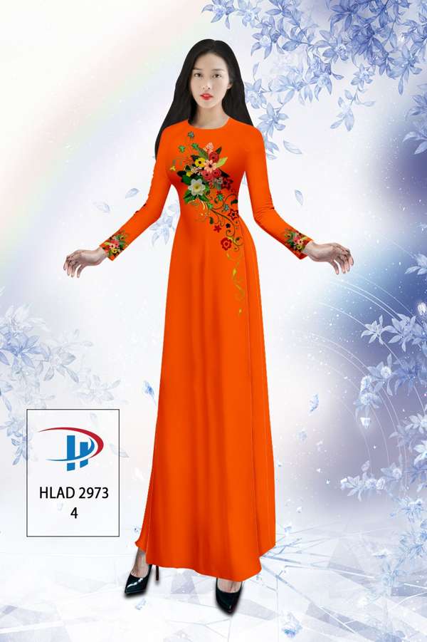 Vải Áo Dài Hoa In 3D Thiết Kế 2021 AD HLAD2973 67 Vải Áo Dài Hoa In 3D Thiết Kế 2021 AD HLAD2973
