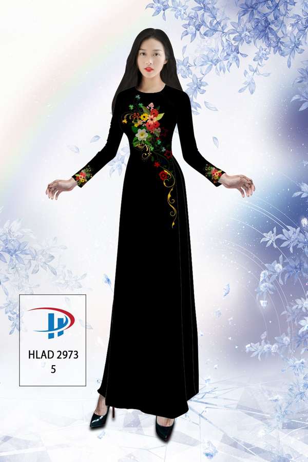 Vải Áo Dài Hoa In 3D Thiết Kế 2021 AD HLAD2973 68 Vải Áo Dài Hoa In 3D Thiết Kế 2021 AD HLAD2973