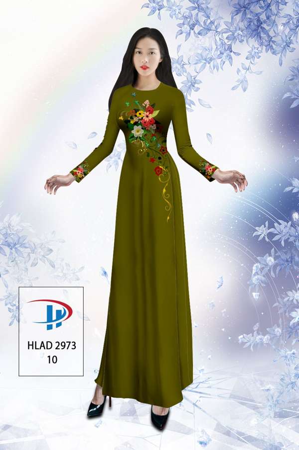 Vải Áo Dài Hoa In 3D Thiết Kế 2021 AD HLAD2973 71 Vải Áo Dài Hoa In 3D Thiết Kế 2021 AD HLAD2973