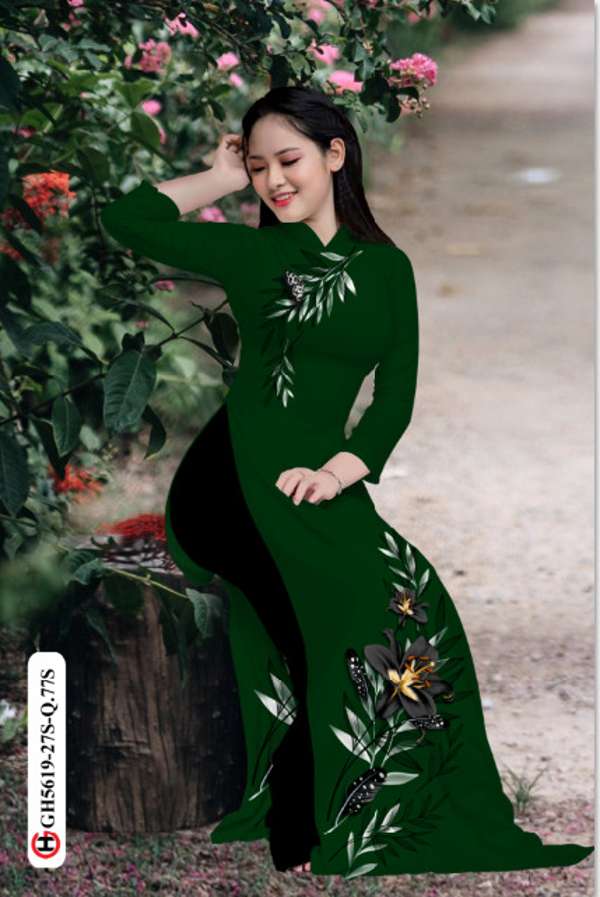Vải Áo Dài Hoa In 3D Vừa Ra AD GH5619 31 Vải Áo Dài Hoa In 3D Vừa Ra  AD GH5619