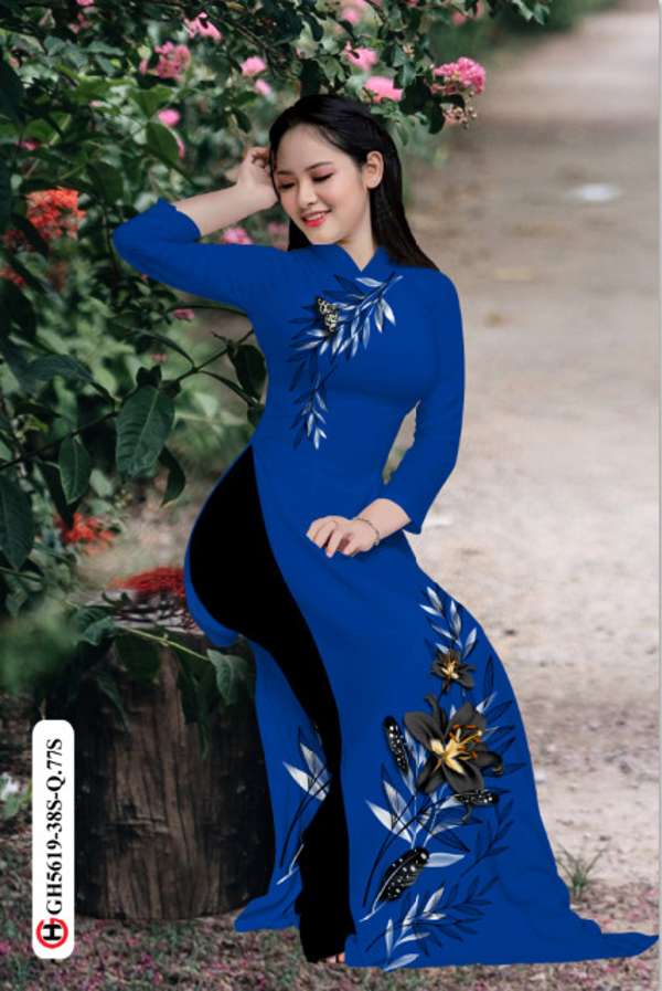 Vải Áo Dài Hoa In 3D Vừa Ra AD GH5619 33 Vải Áo Dài Hoa In 3D Vừa Ra  AD GH5619