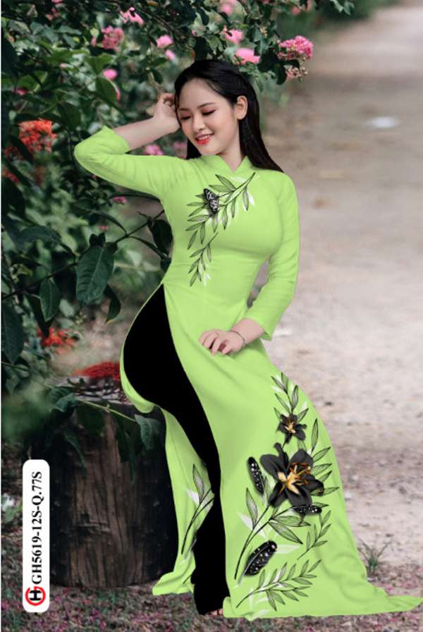 Vải Áo Dài Hoa In 3D Vừa Ra AD GH5619 37 Vải Áo Dài Hoa In 3D Vừa Ra  AD GH5619