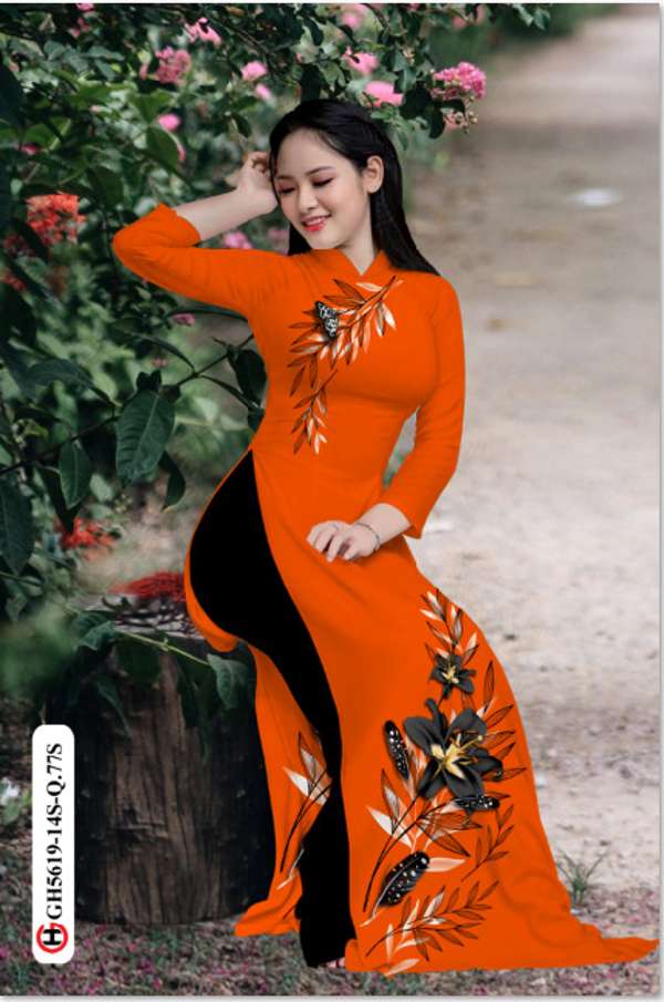 Vải Áo Dài Hoa In 3D Vừa Ra AD GH5619 39 Vải Áo Dài Hoa In 3D Vừa Ra  AD GH5619