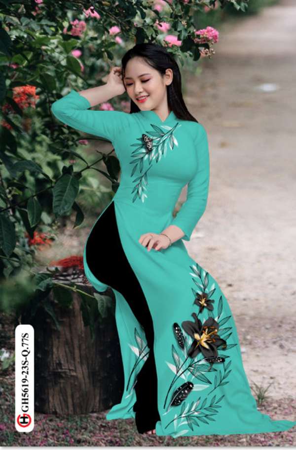 Vải Áo Dài Hoa In 3D Vừa Ra AD GH5619 43 Vải Áo Dài Hoa In 3D Vừa Ra  AD GH5619