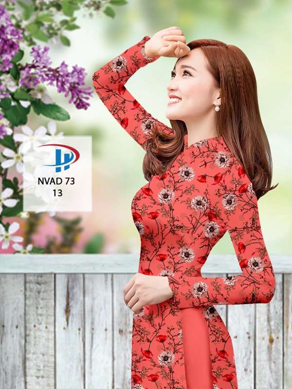 Vải Áo Dài Hoa Đều Thiết Kế 2021 AD NVAD73