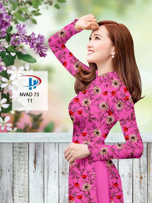 Vải Áo Dài Hoa Đều Thiết Kế 2021 AD NVAD73