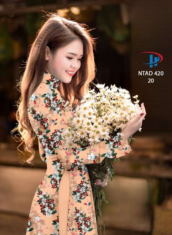 Vải Áo Dài Hoa Nhí Độc Đáo AD NTAD420 51 Vải Áo Dài Hoa Nhí Độc Đáo AD NTAD420