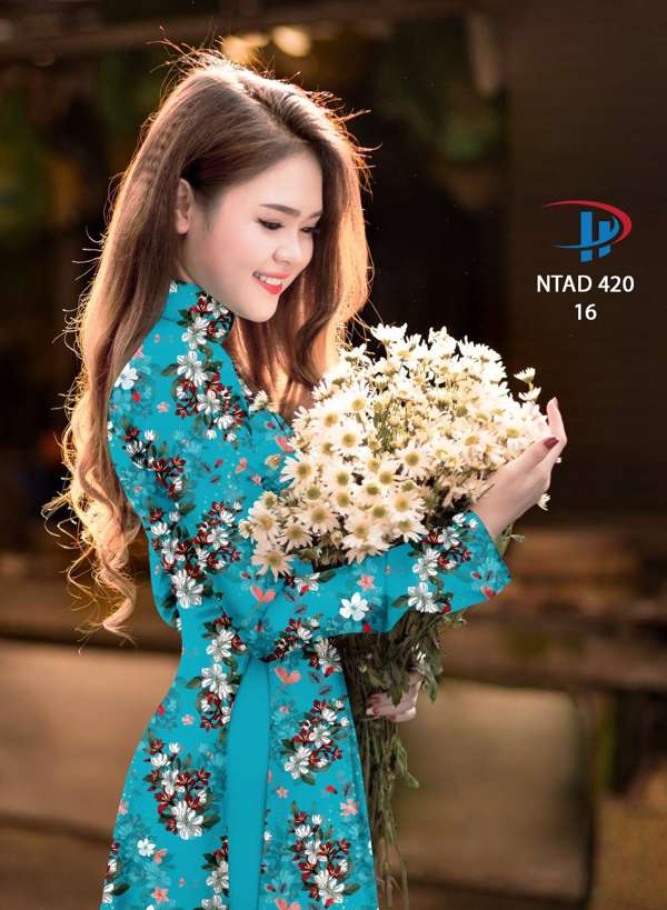 Vải Áo Dài Hoa Nhí Độc Đáo AD NTAD420 55 Vải Áo Dài Hoa Nhí Độc Đáo AD NTAD420