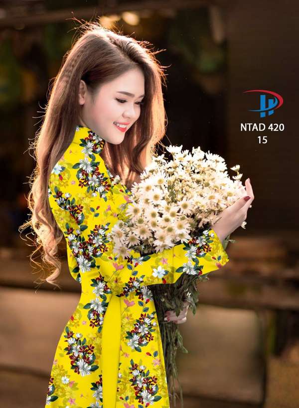 Vải Áo Dài Hoa Nhí Độc Đáo AD NTAD420 56 Vải Áo Dài Hoa Nhí Độc Đáo AD NTAD420