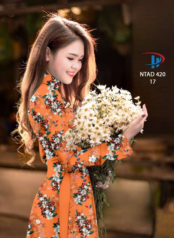 Vải Áo Dài Hoa Nhí Độc Đáo AD NTAD420 54 Vải Áo Dài Hoa Nhí Độc Đáo AD NTAD420
