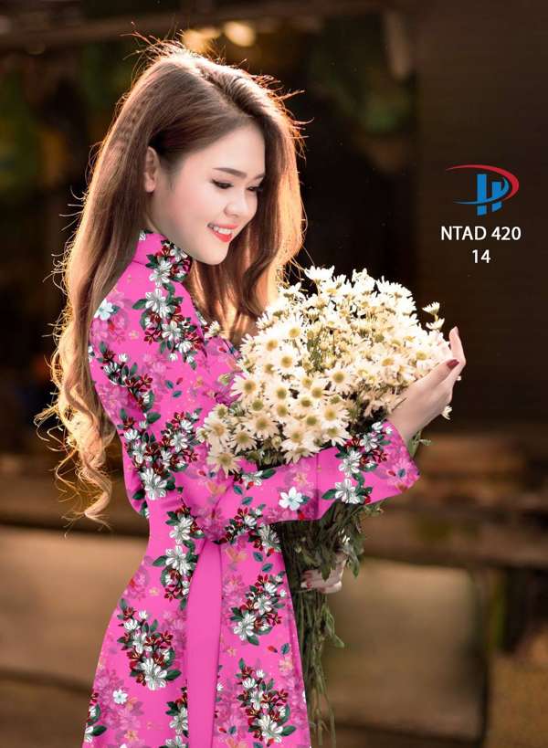 Vải Áo Dài Hoa Nhí Độc Đáo AD NTAD420 57 Vải Áo Dài Hoa Nhí Độc Đáo AD NTAD420