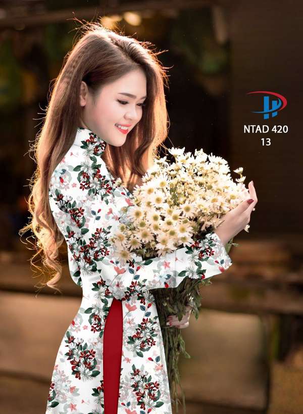 Vải Áo Dài Hoa Nhí Độc Đáo AD NTAD420 58 Vải Áo Dài Hoa Nhí Độc Đáo AD NTAD420