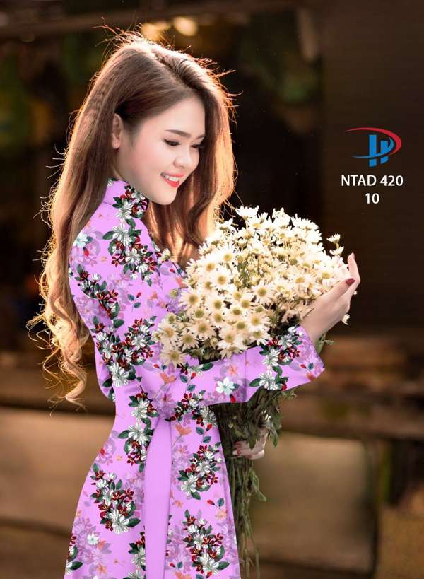Vải Áo Dài Hoa Nhí Độc Đáo AD NTAD420 62 Vải Áo Dài Hoa Nhí Độc Đáo AD NTAD420