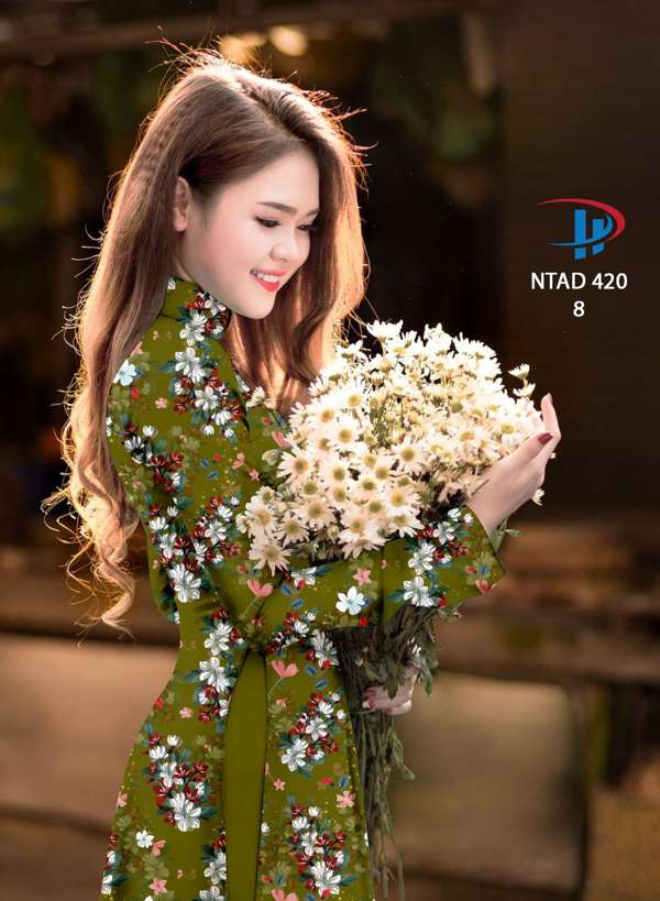 Vải Áo Dài Hoa Nhí Độc Đáo AD NTAD420 64 Vải Áo Dài Hoa Nhí Độc Đáo AD NTAD420