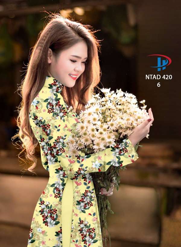 Vải Áo Dài Hoa Nhí Độc Đáo AD NTAD420 66 Vải Áo Dài Hoa Nhí Độc Đáo AD NTAD420