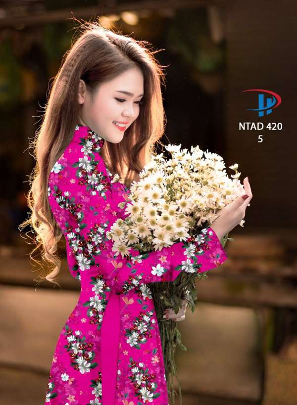 Vải Áo Dài Hoa Nhí Độc Đáo AD NTAD420 67 Vải Áo Dài Hoa Nhí Độc Đáo AD NTAD420