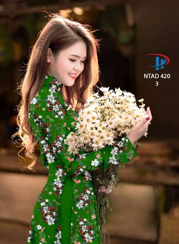 Vải Áo Dài Hoa Nhí Độc Đáo AD NTAD420 68 Vải Áo Dài Hoa Nhí Độc Đáo AD NTAD420
