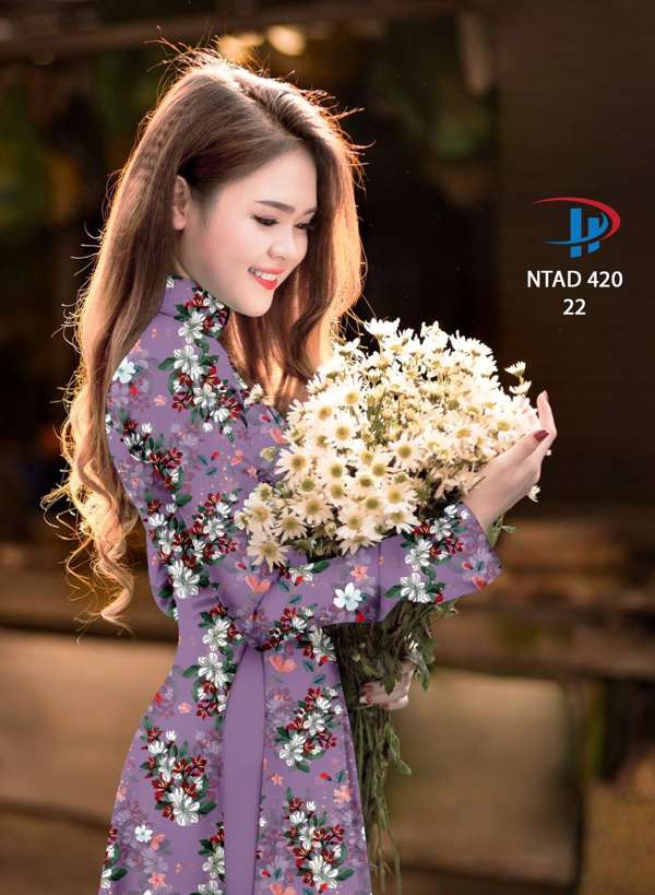 Vải Áo Dài Hoa Nhí Độc Đáo AD NTAD420 73 Vải Áo Dài Hoa Nhí Độc Đáo AD NTAD420