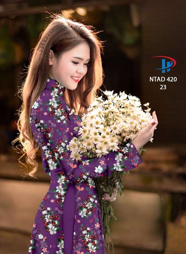 Vải Áo Dài Hoa Nhí Độc Đáo AD NTAD420 72 Vải Áo Dài Hoa Nhí Độc Đáo AD NTAD420