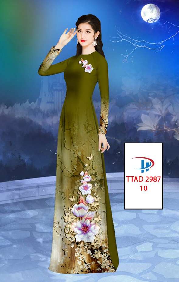 Vải Áo Dài Hoa In 3D Vừa Ra AD TTAD2987 51 Vải Áo Dài Hoa In 3D Vừa Ra AD TTAD2987