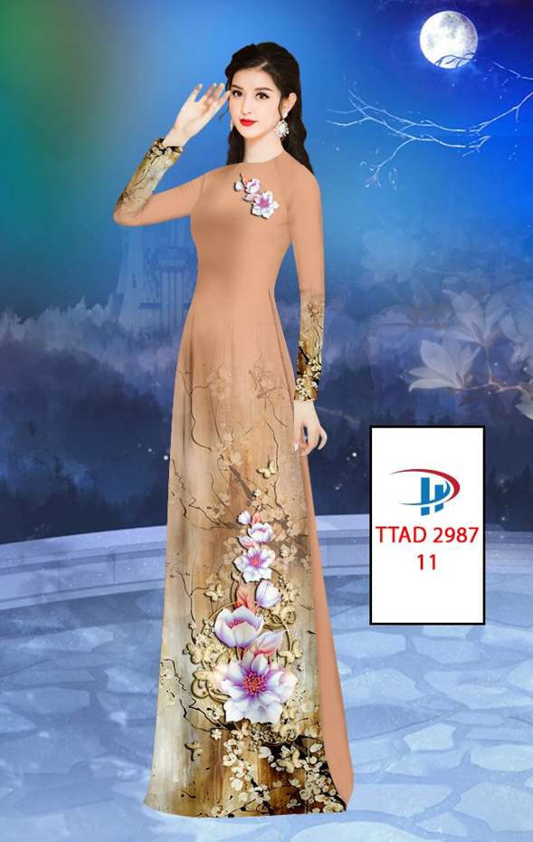 Vải Áo Dài Hoa In 3D Vừa Ra AD TTAD2987 52 Vải Áo Dài Hoa In 3D Vừa Ra AD TTAD2987