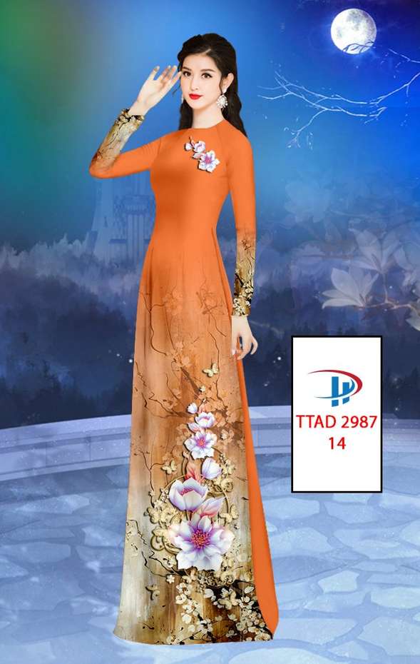 Vải Áo Dài Hoa In 3D Vừa Ra AD TTAD2987 55 Vải Áo Dài Hoa In 3D Vừa Ra AD TTAD2987