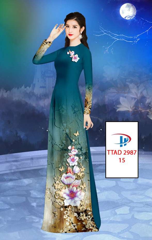 Vải Áo Dài Hoa In 3D Vừa Ra AD TTAD2987 56 Vải Áo Dài Hoa In 3D Vừa Ra AD TTAD2987