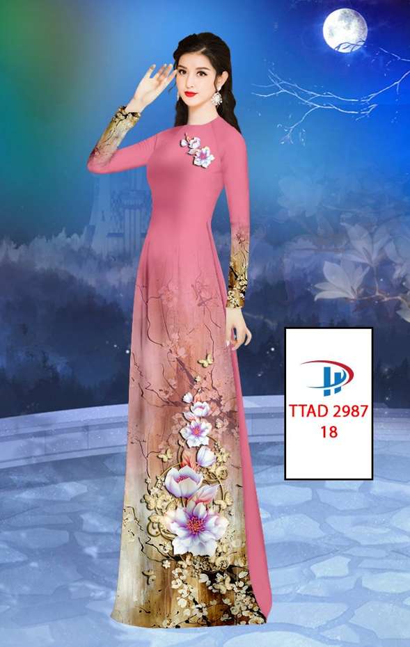 Vải Áo Dài Hoa In 3D Vừa Ra AD TTAD2987 59 Vải Áo Dài Hoa In 3D Vừa Ra AD TTAD2987