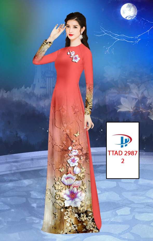 Vải Áo Dài Hoa In 3D Vừa Ra AD TTAD2987 61 Vải Áo Dài Hoa In 3D Vừa Ra AD TTAD2987