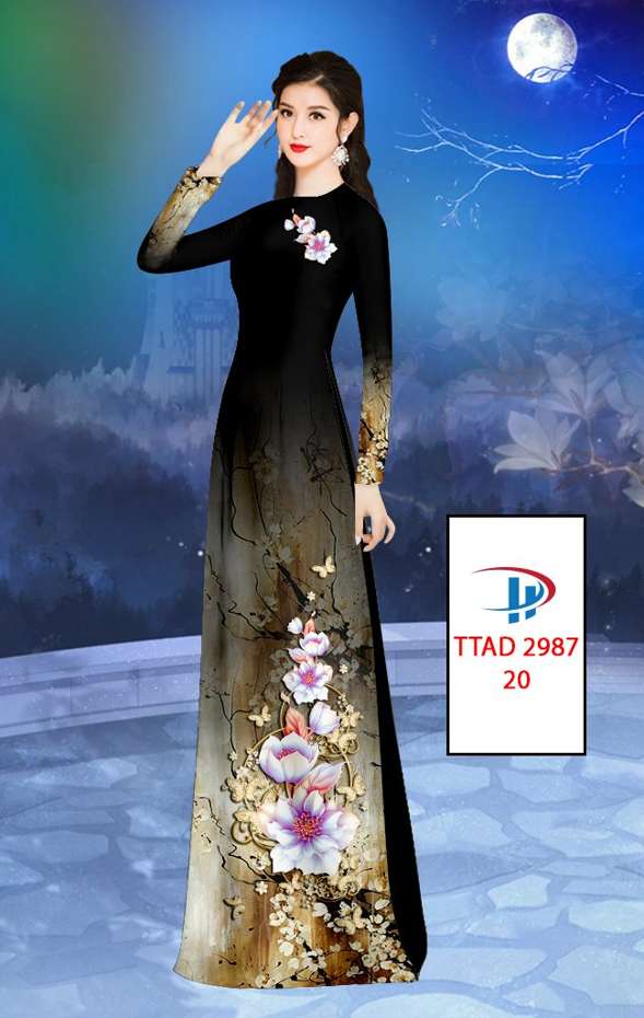 Vải Áo Dài Hoa In 3D Vừa Ra AD TTAD2987 62 Vải Áo Dài Hoa In 3D Vừa Ra AD TTAD2987