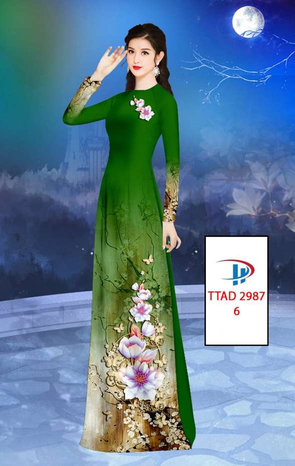 Vải Áo Dài Hoa In 3D Vừa Ra AD TTAD2987 71 Vải Áo Dài Hoa In 3D Vừa Ra AD TTAD2987