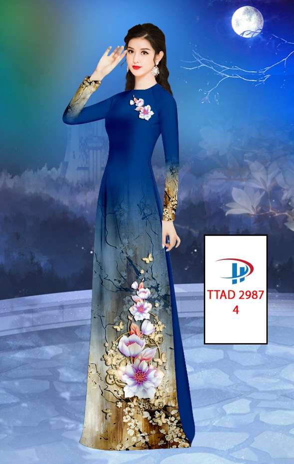 Vải Áo Dài Hoa In 3D Vừa Ra AD TTAD2987 69 Vải Áo Dài Hoa In 3D Vừa Ra AD TTAD2987