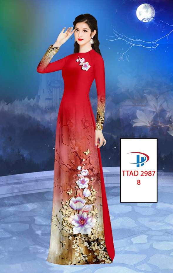 Vải Áo Dài Hoa In 3D Vừa Ra AD TTAD2987 73 Vải Áo Dài Hoa In 3D Vừa Ra AD TTAD2987