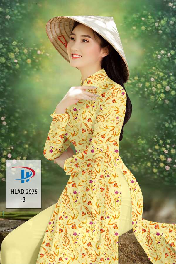 Vải Áo Dài Hoa Đều Độc Đáo AD HLAD2975