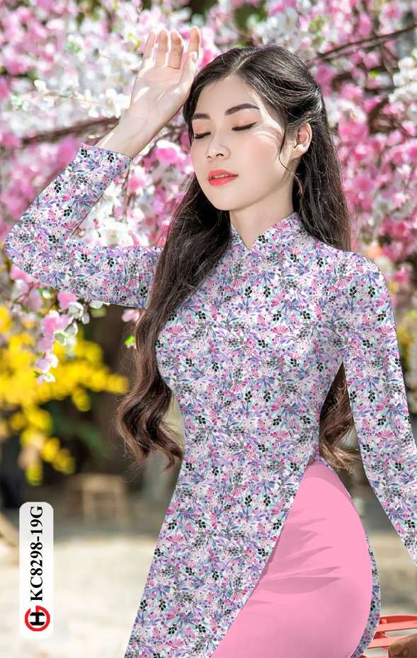 Vải Áo Dài Hoa Nhí Vừa Ra AD KC8298 36 Vải Áo Dài Hoa Nhí Vừa Ra  AD KC8298