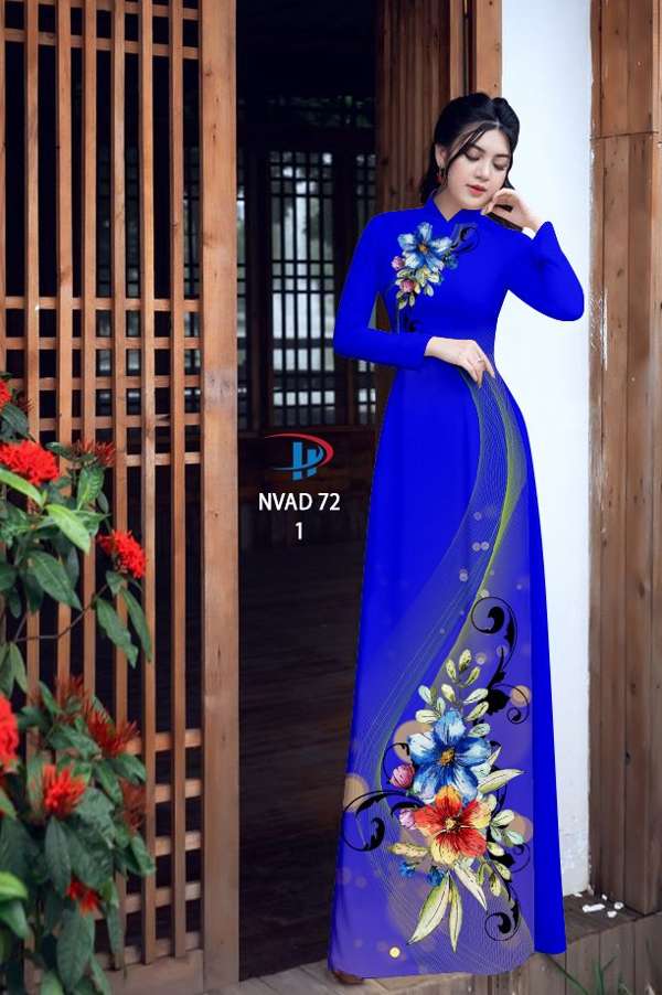 Vải Áo Dài Hoa In 3D Thiết Kế 2021 AD NVAD72 54 Vải Áo Dài Hoa In 3D Thiết Kế 2021 AD NVAD72