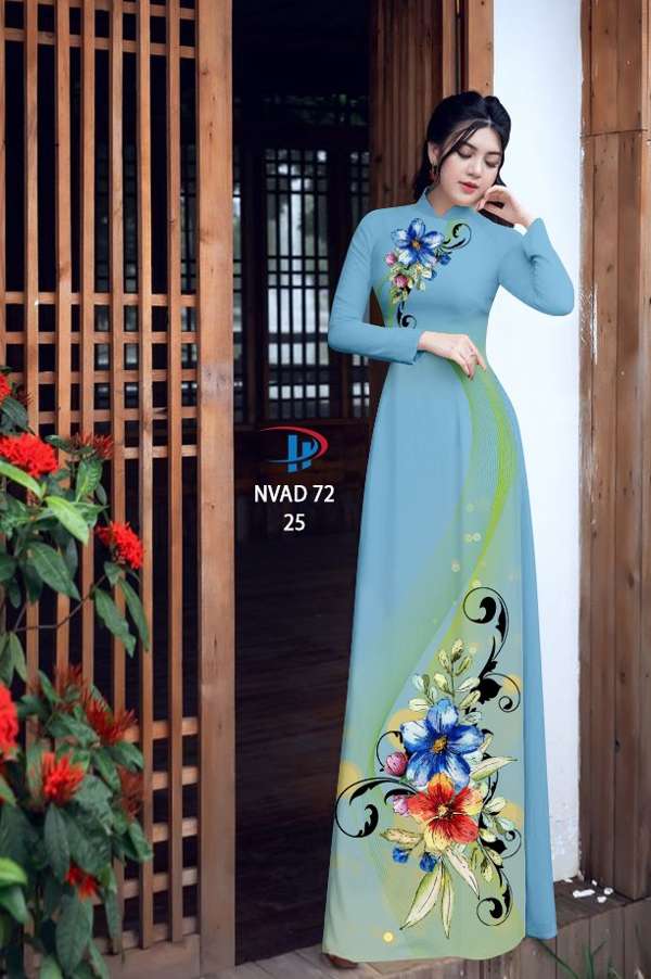 Vải Áo Dài Hoa In 3D Thiết Kế 2021 AD NVAD72 53 Vải Áo Dài Hoa In 3D Thiết Kế 2021 AD NVAD72