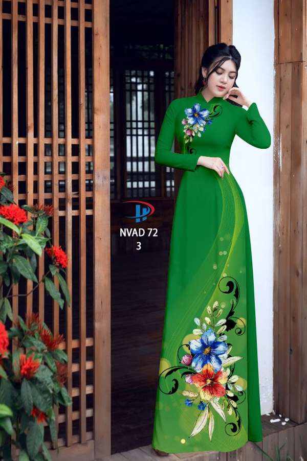 Vải Áo Dài Hoa In 3D Thiết Kế 2021 AD NVAD72 56 Vải Áo Dài Hoa In 3D Thiết Kế 2021 AD NVAD72