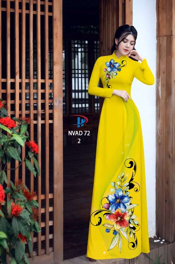 Vải Áo Dài Hoa In 3D Thiết Kế 2021 AD NVAD72 55 Vải Áo Dài Hoa In 3D Thiết Kế 2021 AD NVAD72