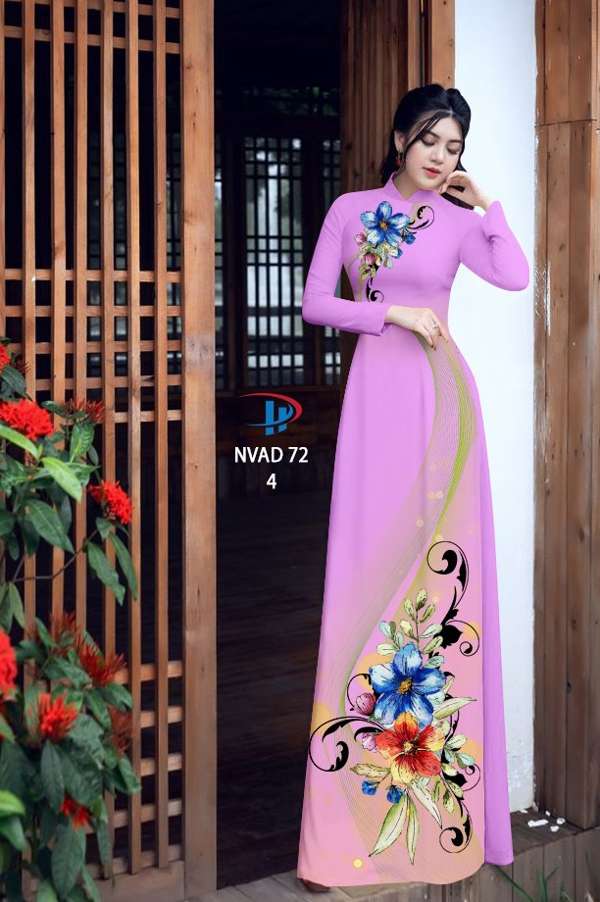 Vải Áo Dài Hoa In 3D Thiết Kế 2021 AD NVAD72 57 Vải Áo Dài Hoa In 3D Thiết Kế 2021 AD NVAD72
