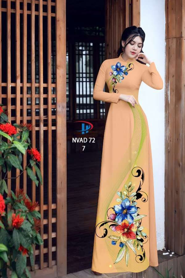 Vải Áo Dài Hoa In 3D Thiết Kế 2021 AD NVAD72 60 Vải Áo Dài Hoa In 3D Thiết Kế 2021 AD NVAD72