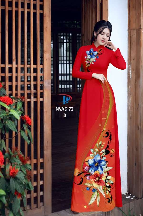 Vải Áo Dài Hoa In 3D Thiết Kế 2021 AD NVAD72 62 Vải Áo Dài Hoa In 3D Thiết Kế 2021 AD NVAD72