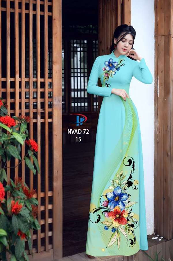 Vải Áo Dài Hoa In 3D Thiết Kế 2021 AD NVAD72 61 Vải Áo Dài Hoa In 3D Thiết Kế 2021 AD NVAD72