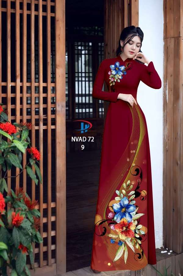 Vải Áo Dài Hoa In 3D Thiết Kế 2021 AD NVAD72 63 Vải Áo Dài Hoa In 3D Thiết Kế 2021 AD NVAD72