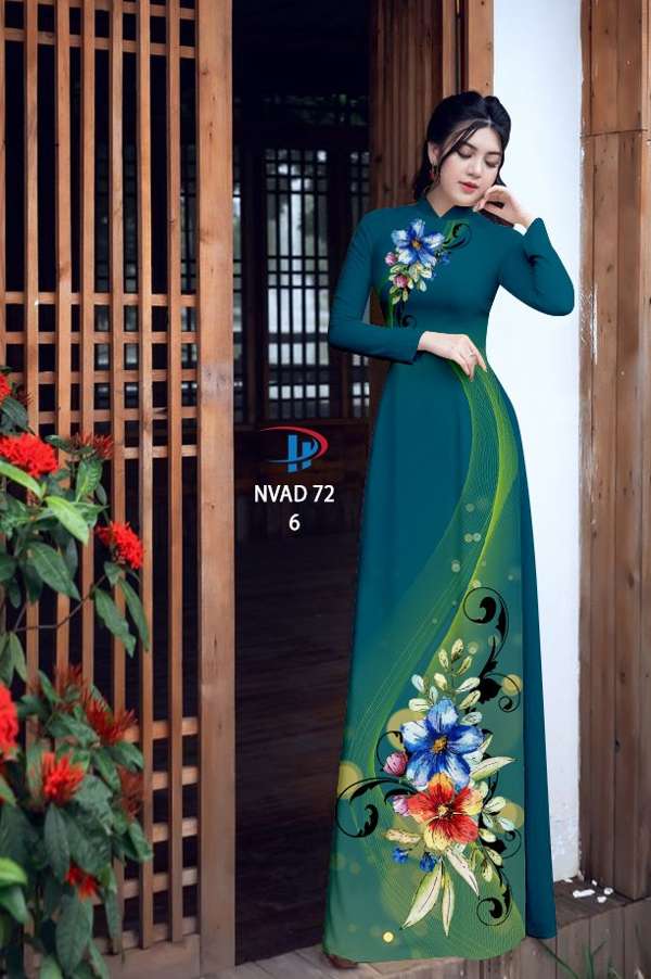 Vải Áo Dài Hoa In 3D Thiết Kế 2021 AD NVAD72 59 Vải Áo Dài Hoa In 3D Thiết Kế 2021 AD NVAD72