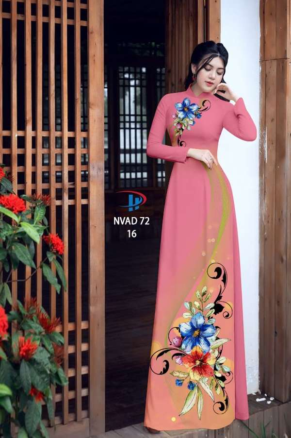 Vải Áo Dài Hoa In 3D Thiết Kế 2021 AD NVAD72 68 Vải Áo Dài Hoa In 3D Thiết Kế 2021 AD NVAD72