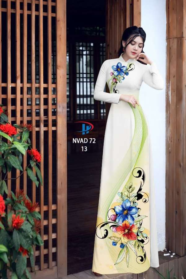 Vải Áo Dài Hoa In 3D Thiết Kế 2021 AD NVAD72 67 Vải Áo Dài Hoa In 3D Thiết Kế 2021 AD NVAD72