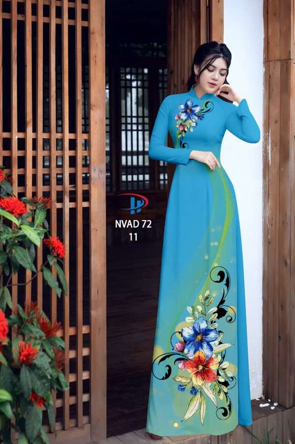 Vải Áo Dài Hoa In 3D Thiết Kế 2021 AD NVAD72 65 Vải Áo Dài Hoa In 3D Thiết Kế 2021 AD NVAD72